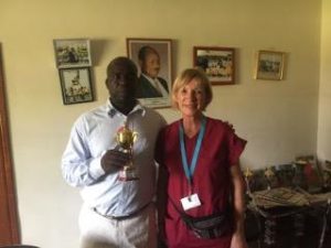 Sarah with Livi the deputy headmaster.